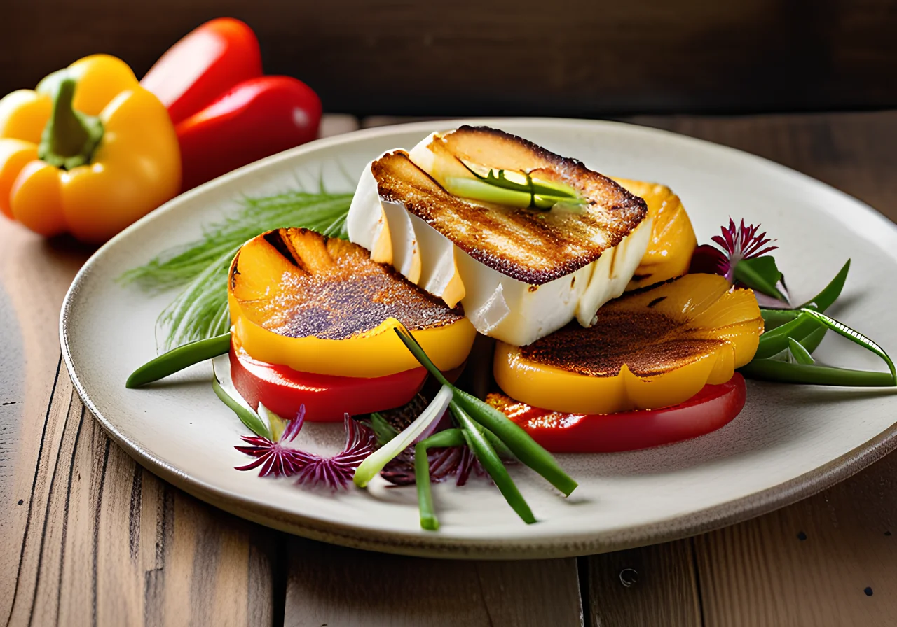 Dandelion Salad with Grilled Goat Cheese Slices