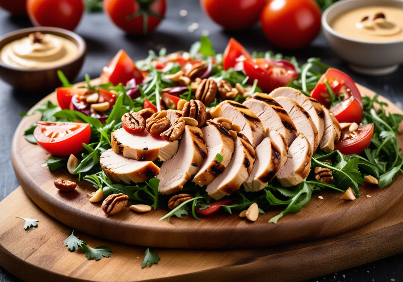 Chicken Tomato Salad with Curry Dressing