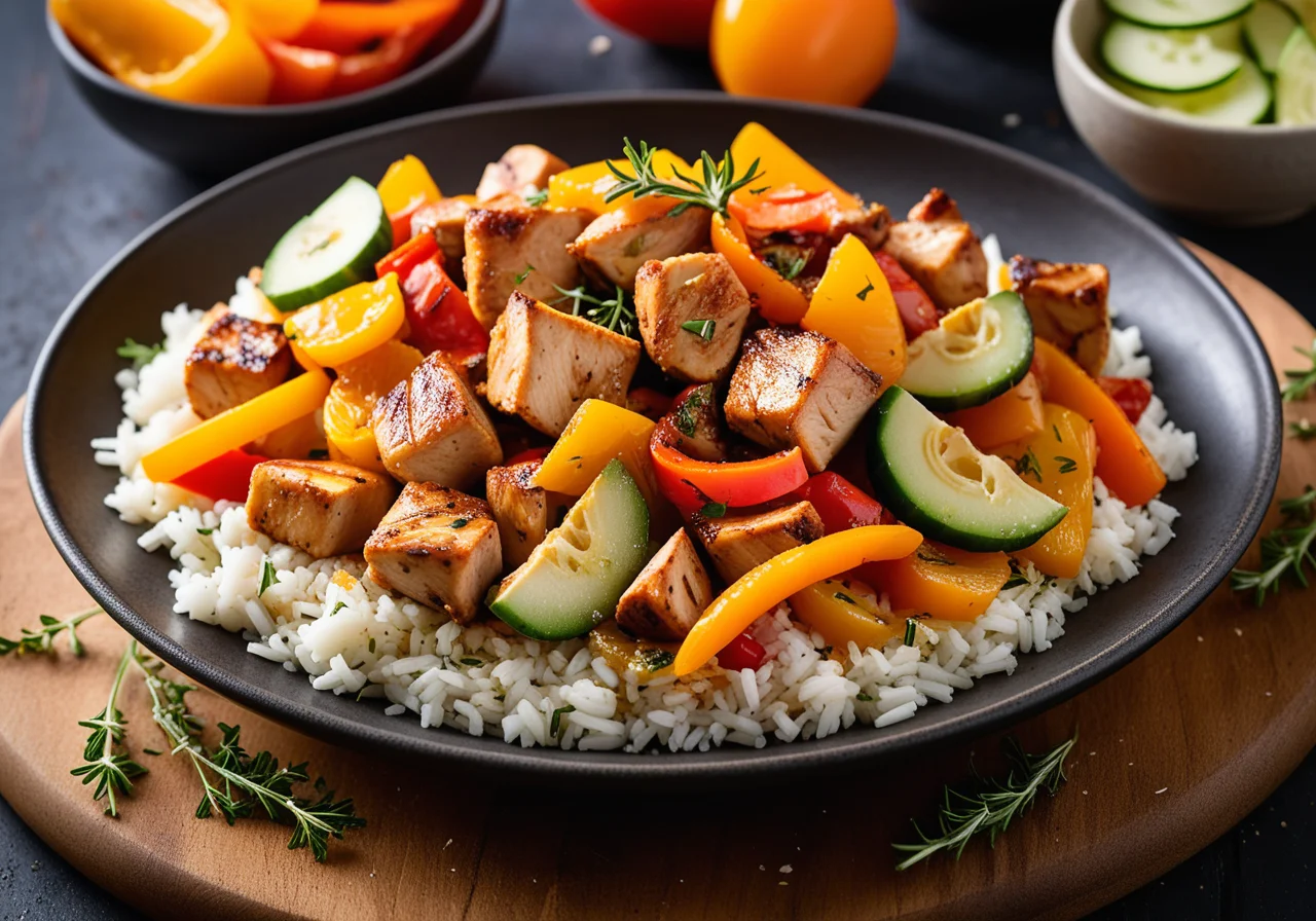 Quick Mediterranean Chicken Stir‑Fry