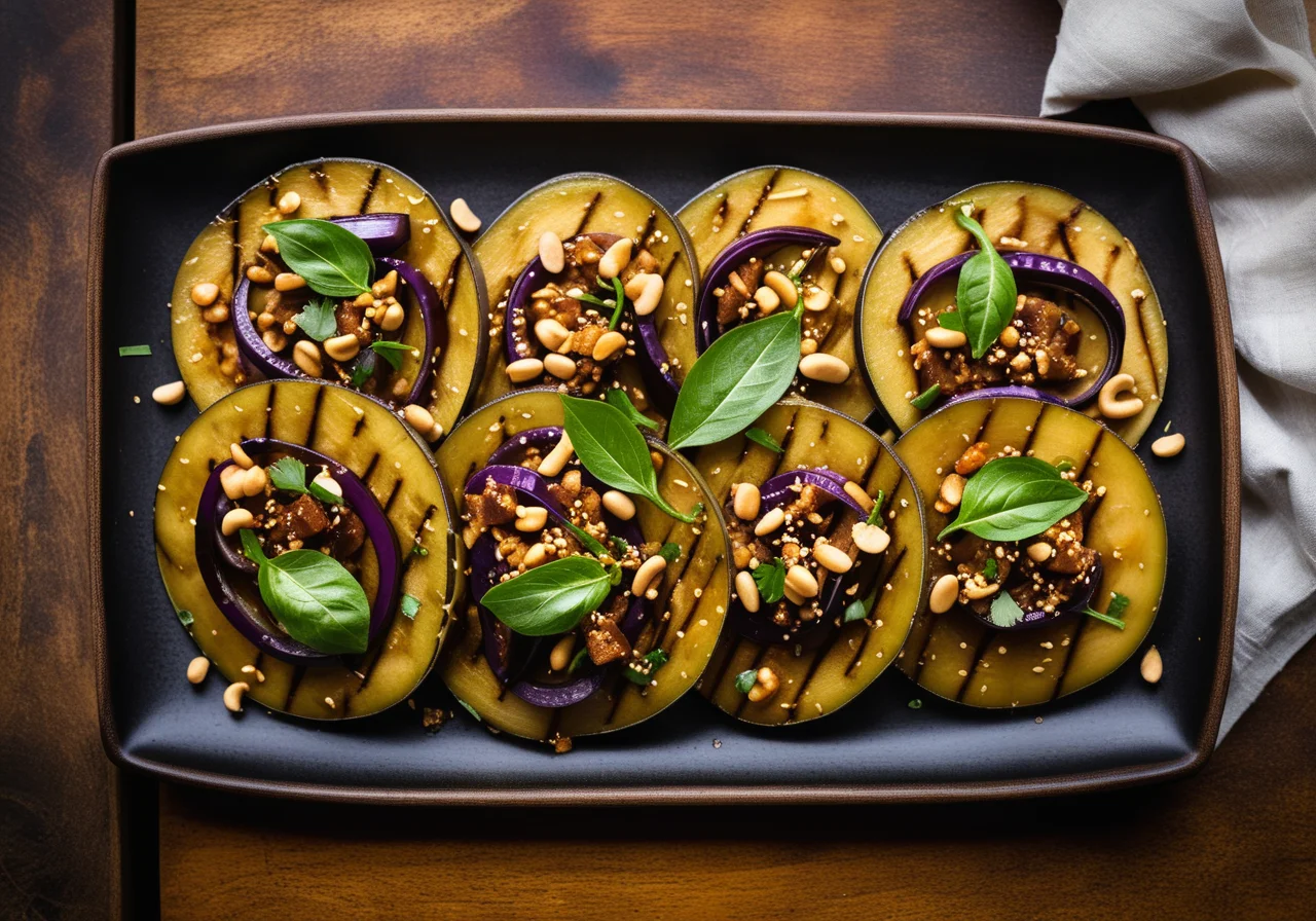 Eggplant and Peanut Stir‑Fry