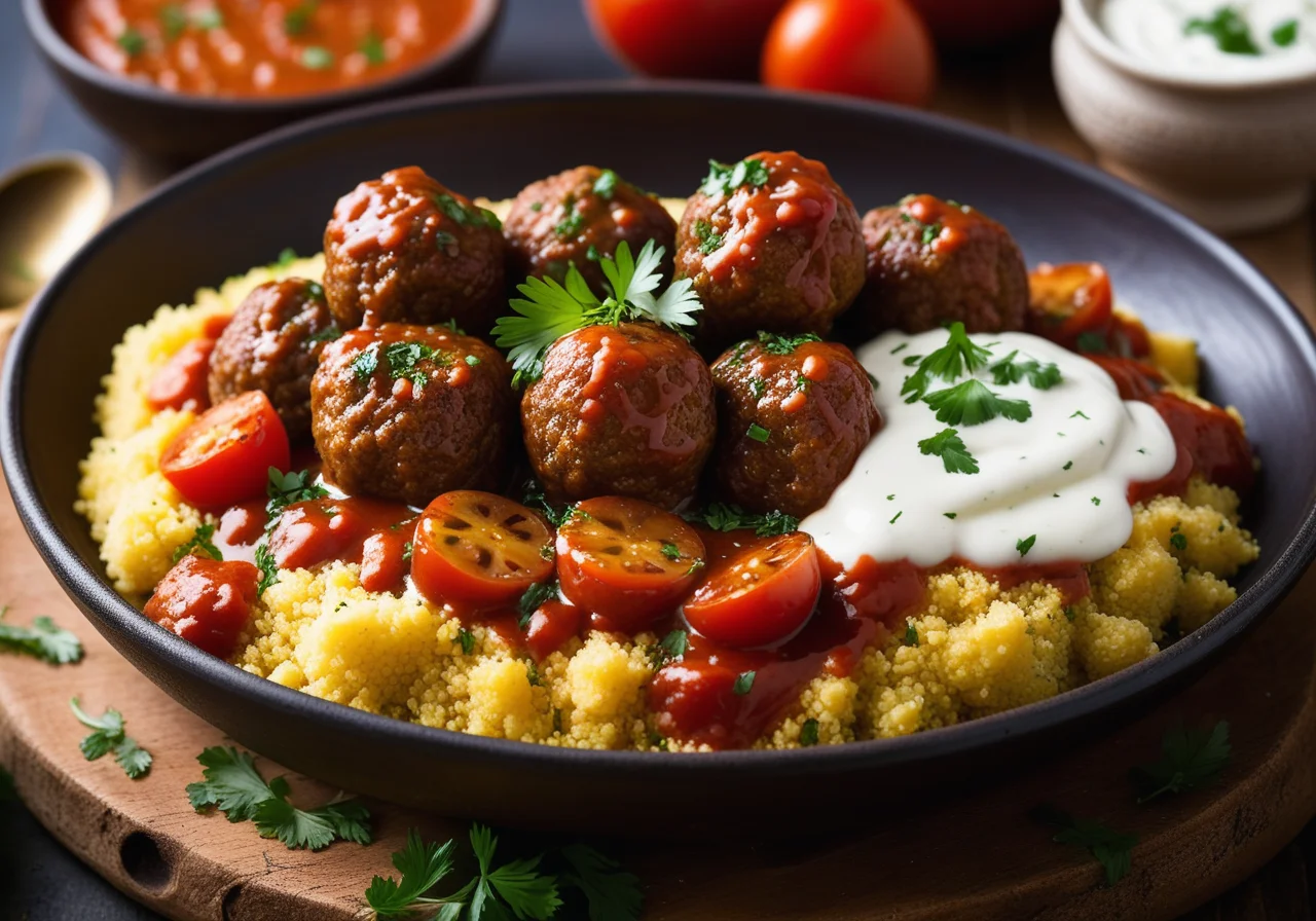 Moroccan-Style Meatballs with Couscous