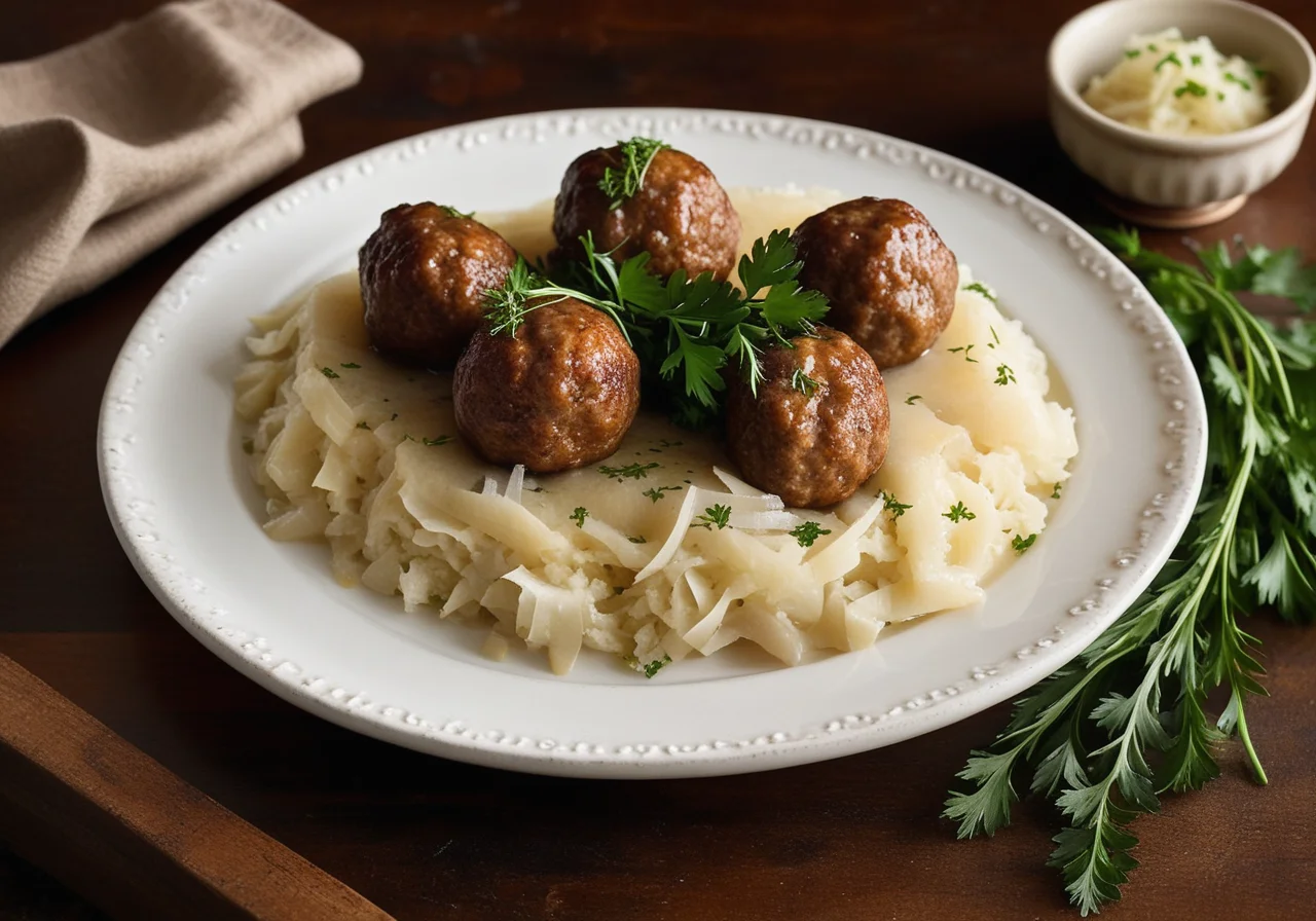 Frikadellen in Munich Style with Sauerkraut