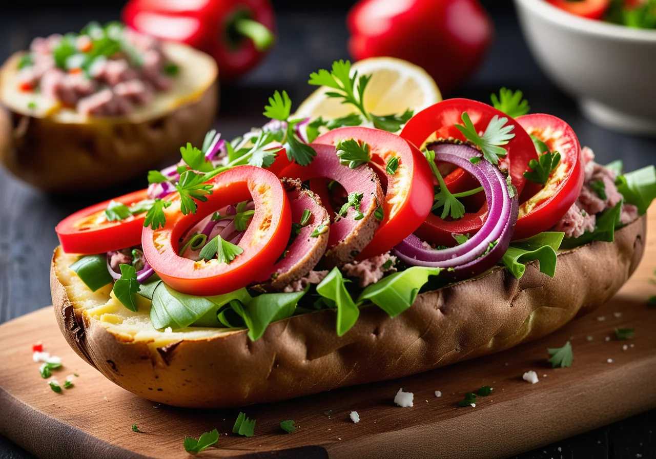 Oven‑baked Potato with Tuna Salad