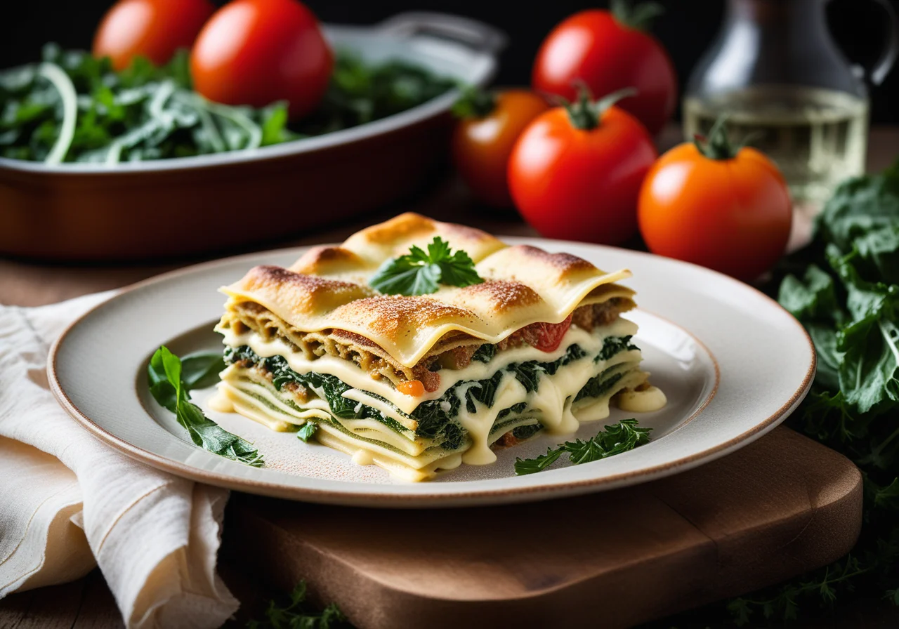 Swiss Chard and Cabbage Lasagna