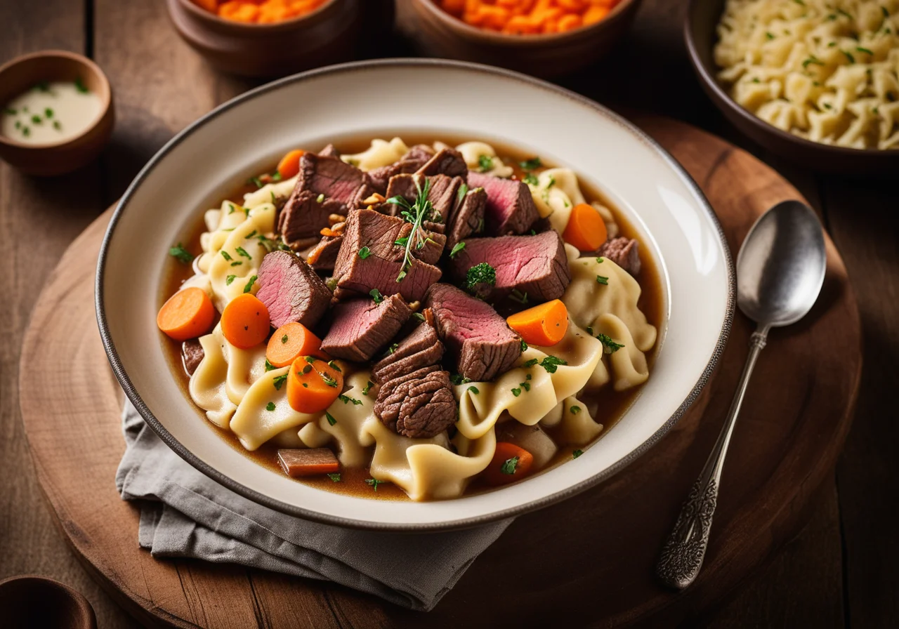 Swabian Stew with Potatoes and Spaetzle (Gaisburger Marsch)