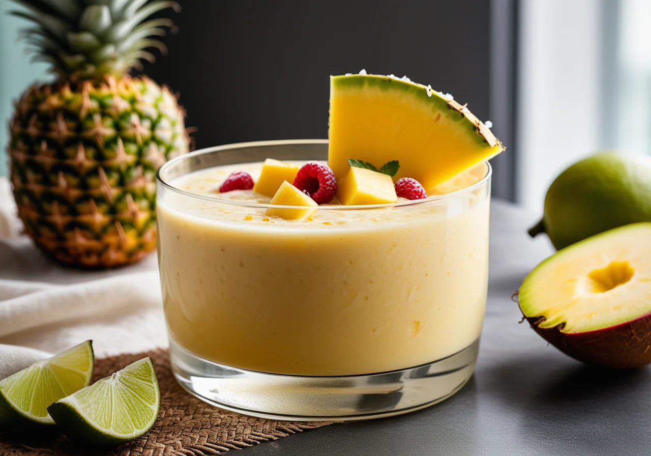Mango Coconut Shake with Pineapple