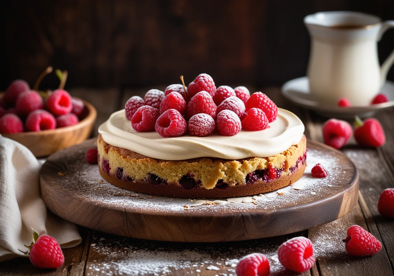 Raspberry Almond Cake
