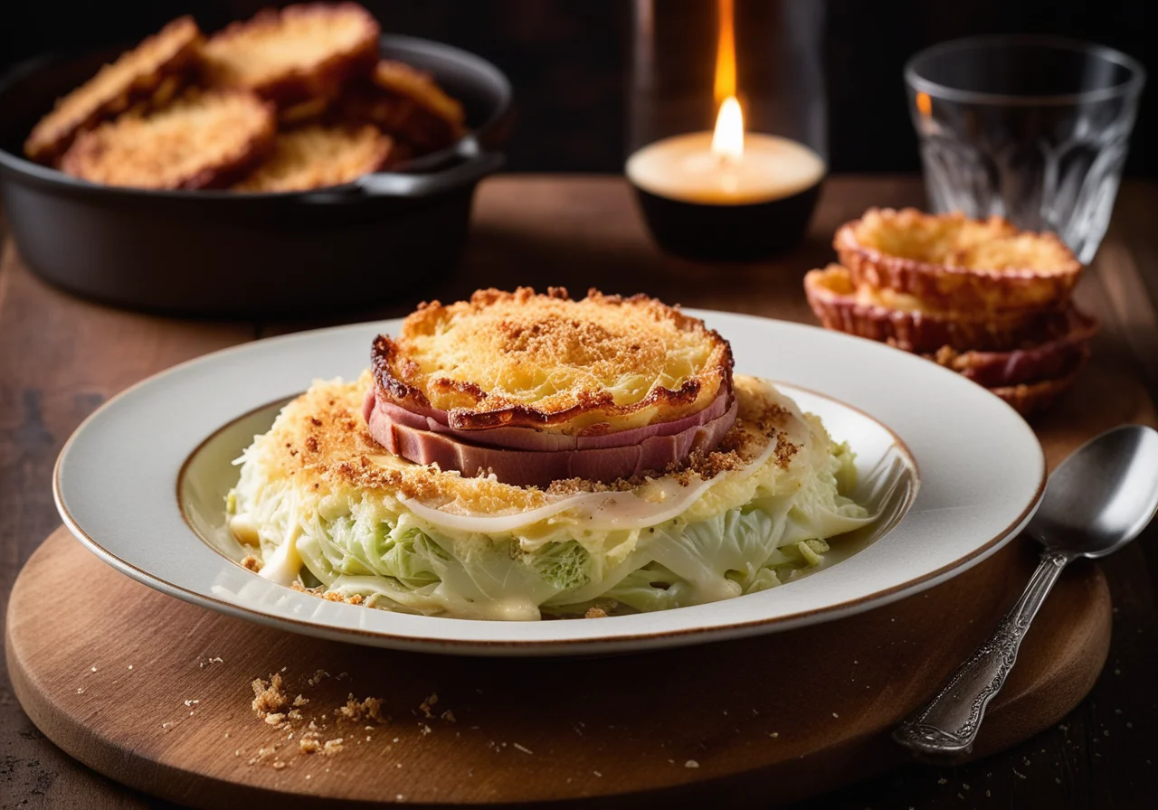 Ham and Cabbage Gratin