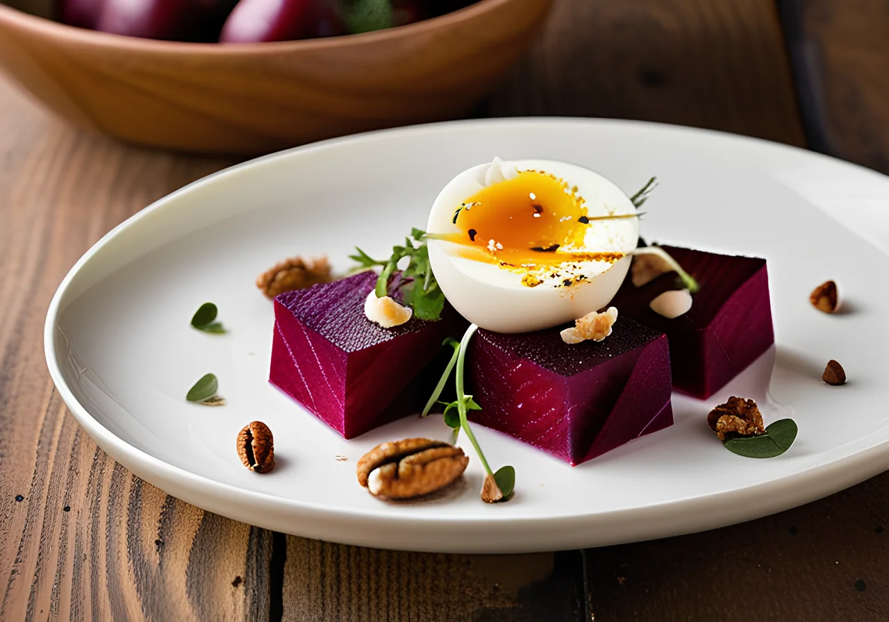 Beetroot Salad with Eggs and Mozzarella