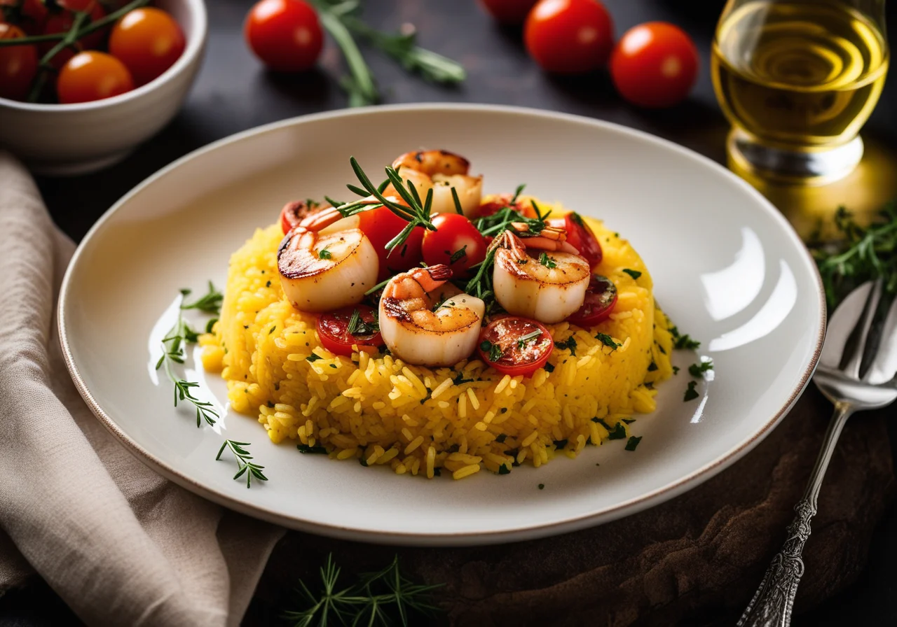 Saffron Rice with Seafood
