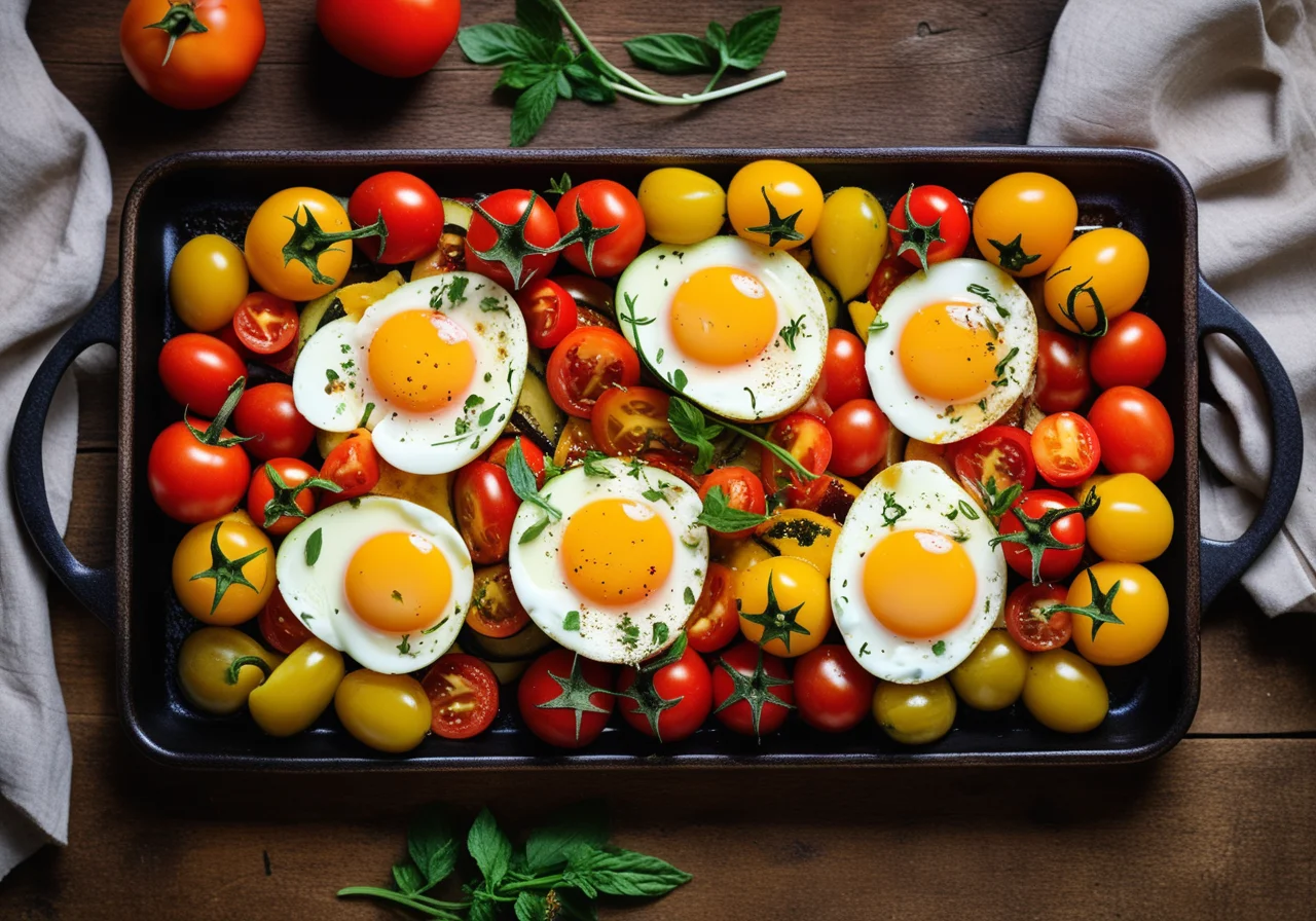 Eggs over Vegetables