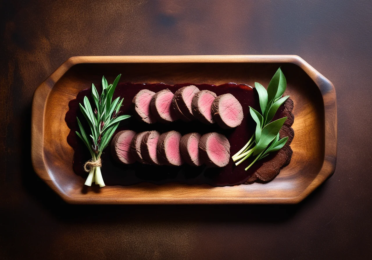 Venison Fillet with Chestnut Puree