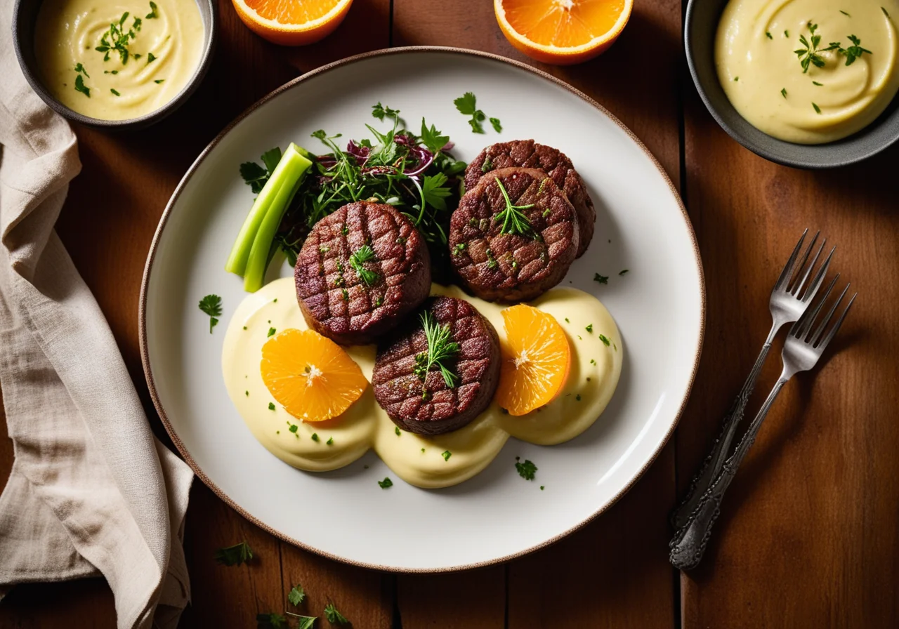 Venison with Celery-Patato Puree