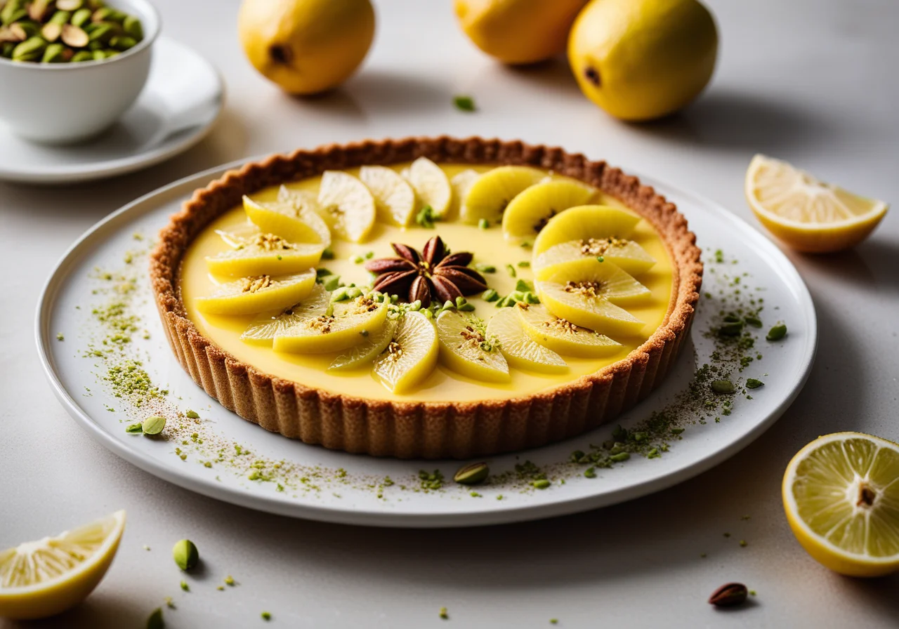 Lime Tart with Starfruit