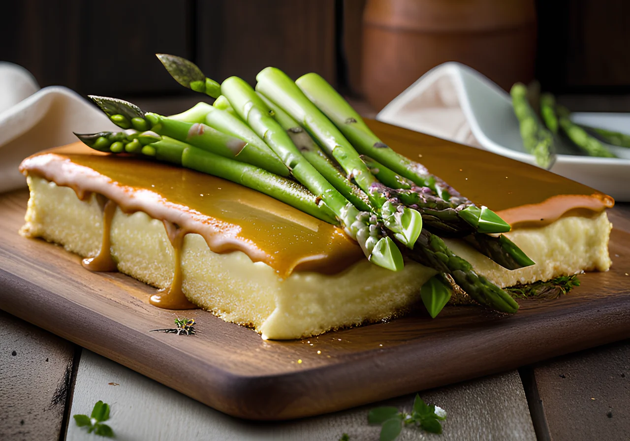 Sheet Cake with Asparagus