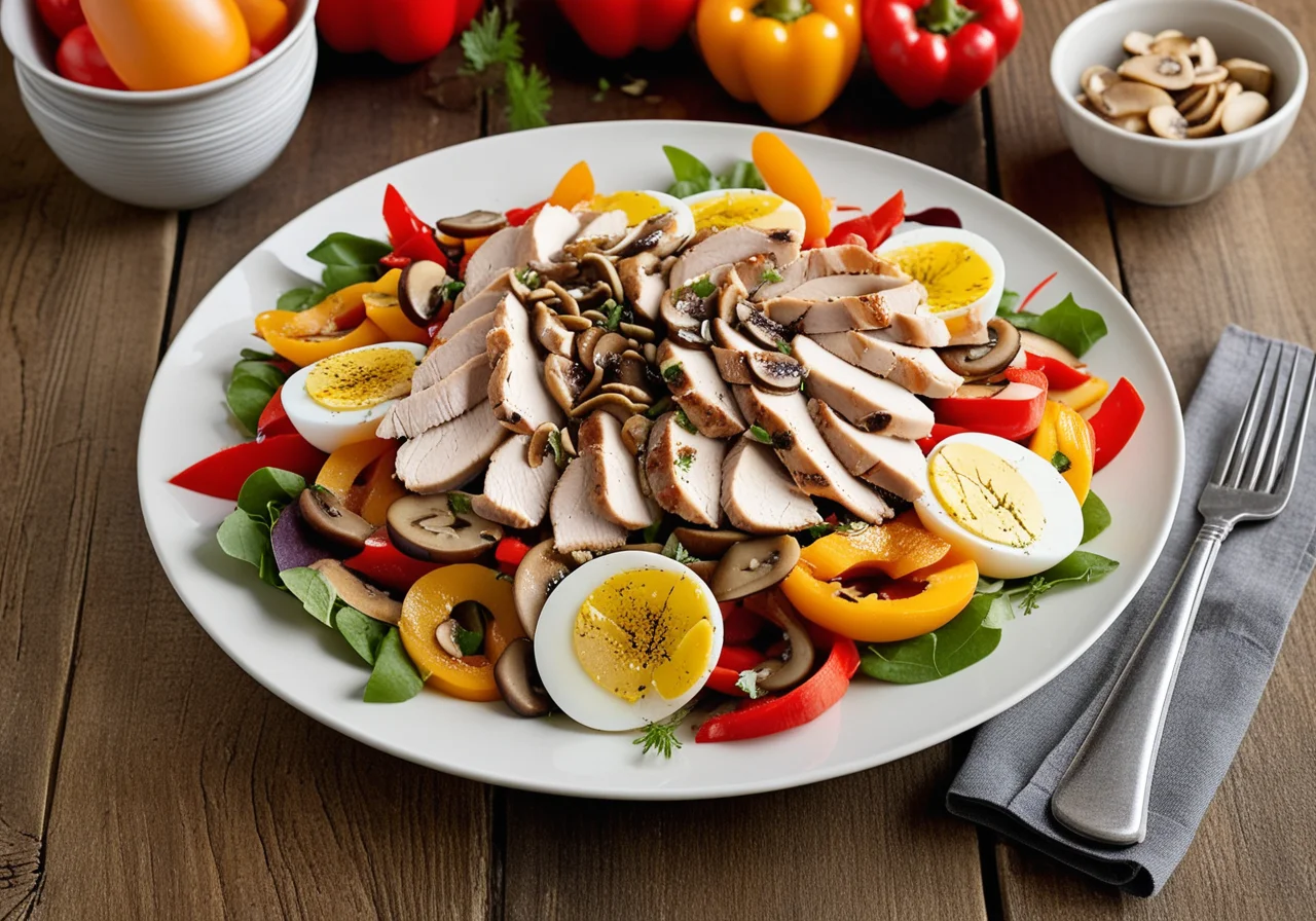 Chicken Salad with Pumpkin Seeds and Herb Vinaigrette