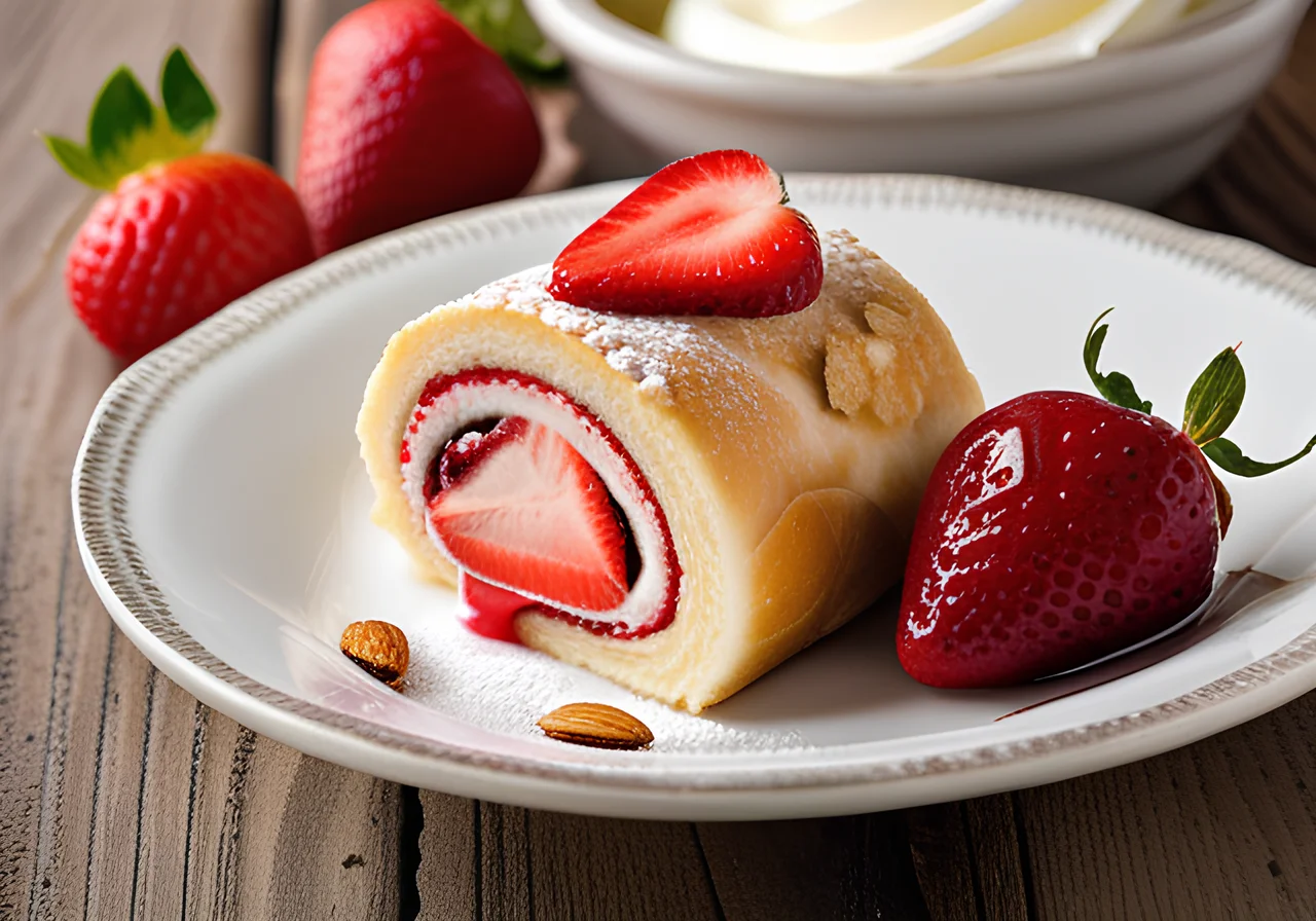 Strawberry Roll with Cream Cheese