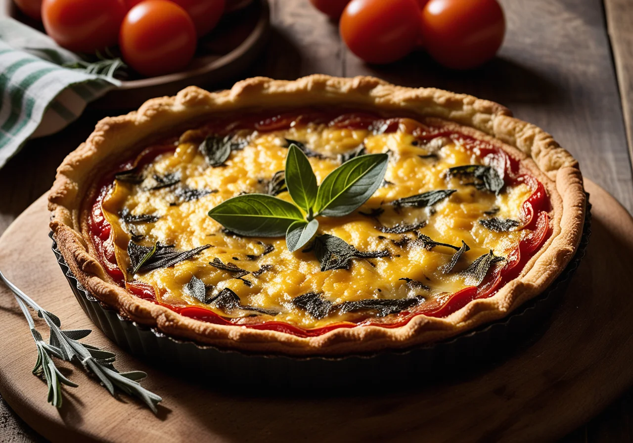 Champignon-Tomaten Quiche