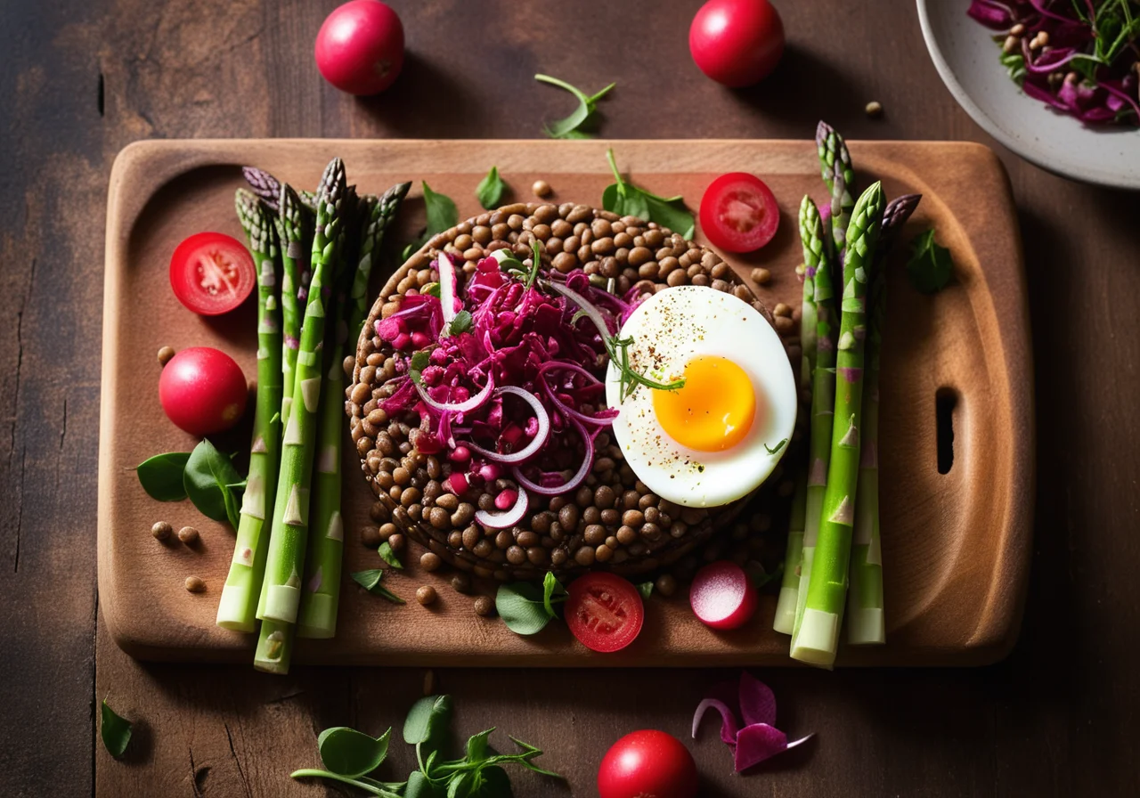 Lentil Salad with Egg