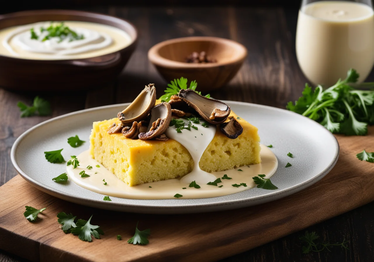 Baked Polenta with Mushrooms