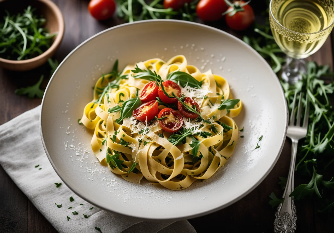 Tagliatelle with Herb Pesto