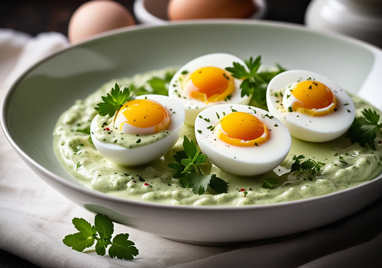 Eggs with Green Sauce
