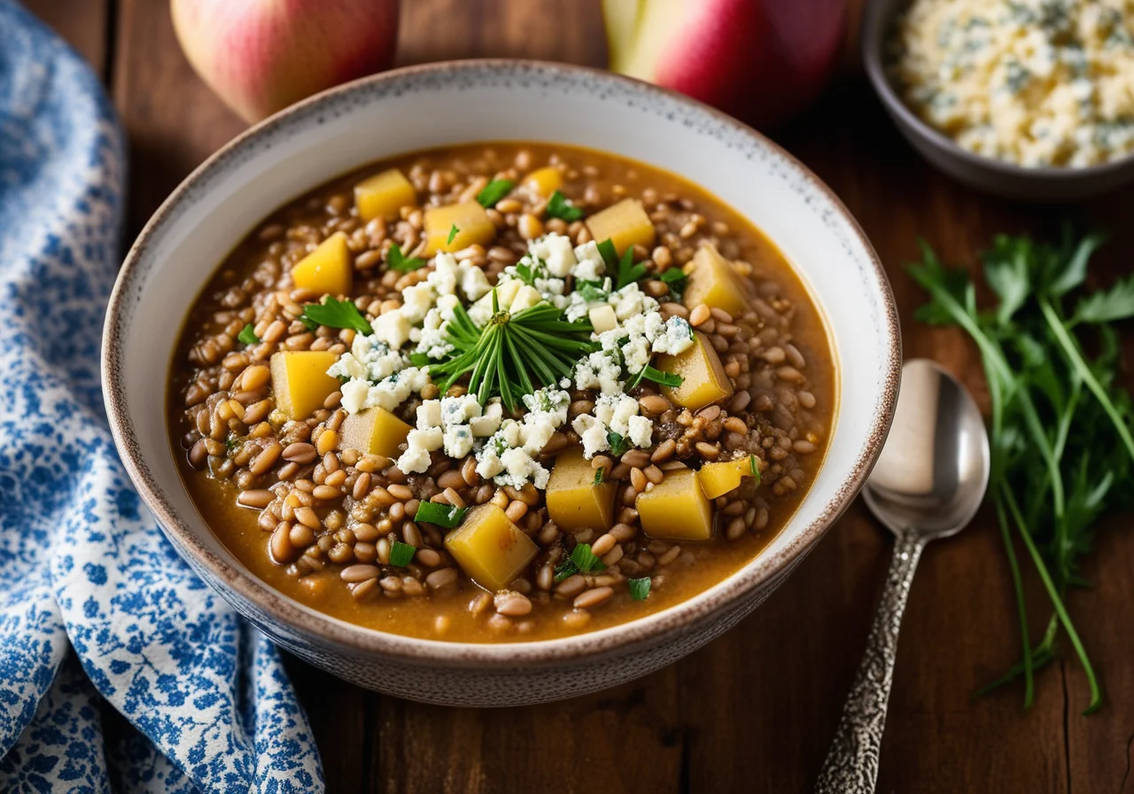 Dandelion One-Pot with Barley and Lentils