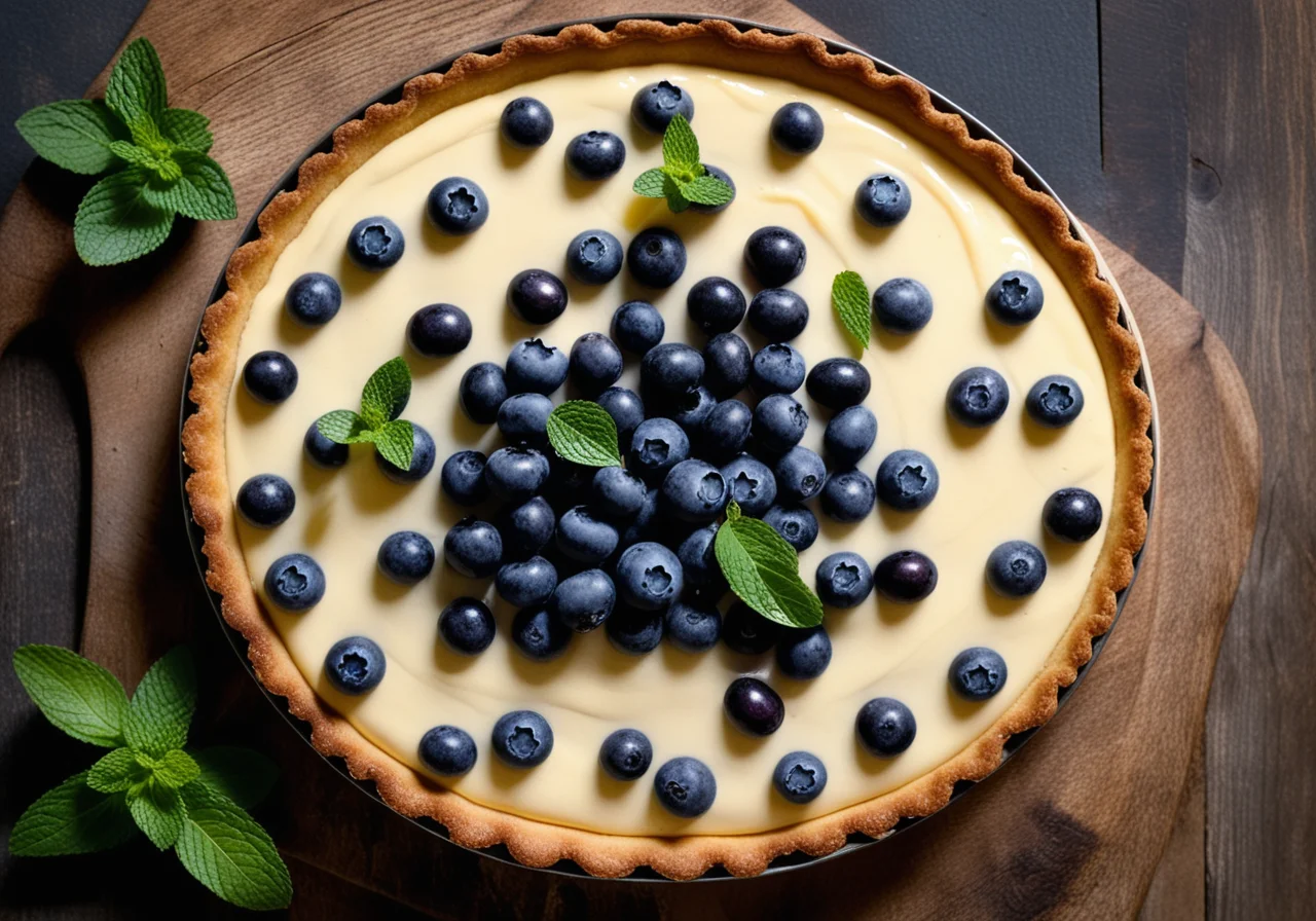 Mascarpone Tart with Blueberries