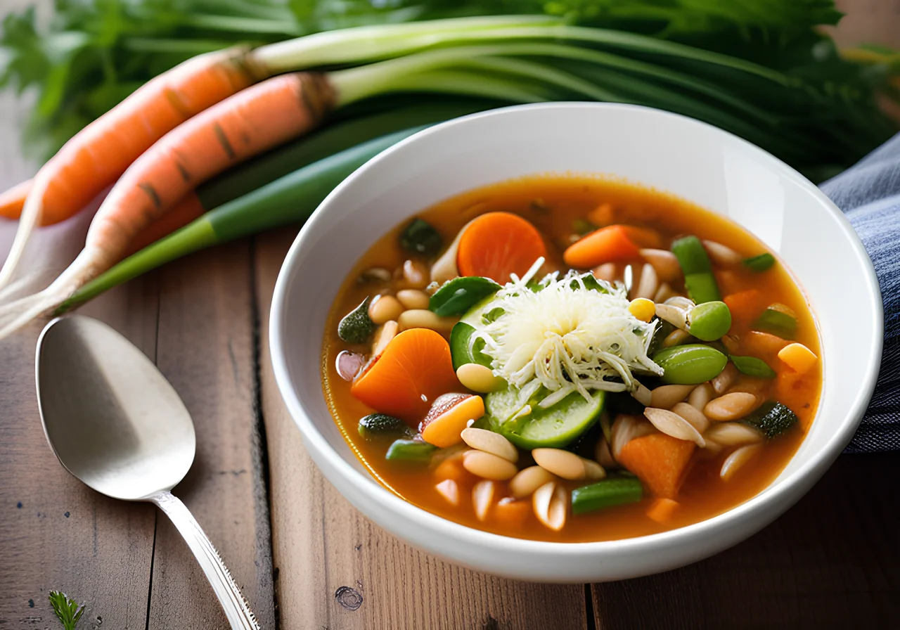Vegan Minestrone with Orzo Pasta