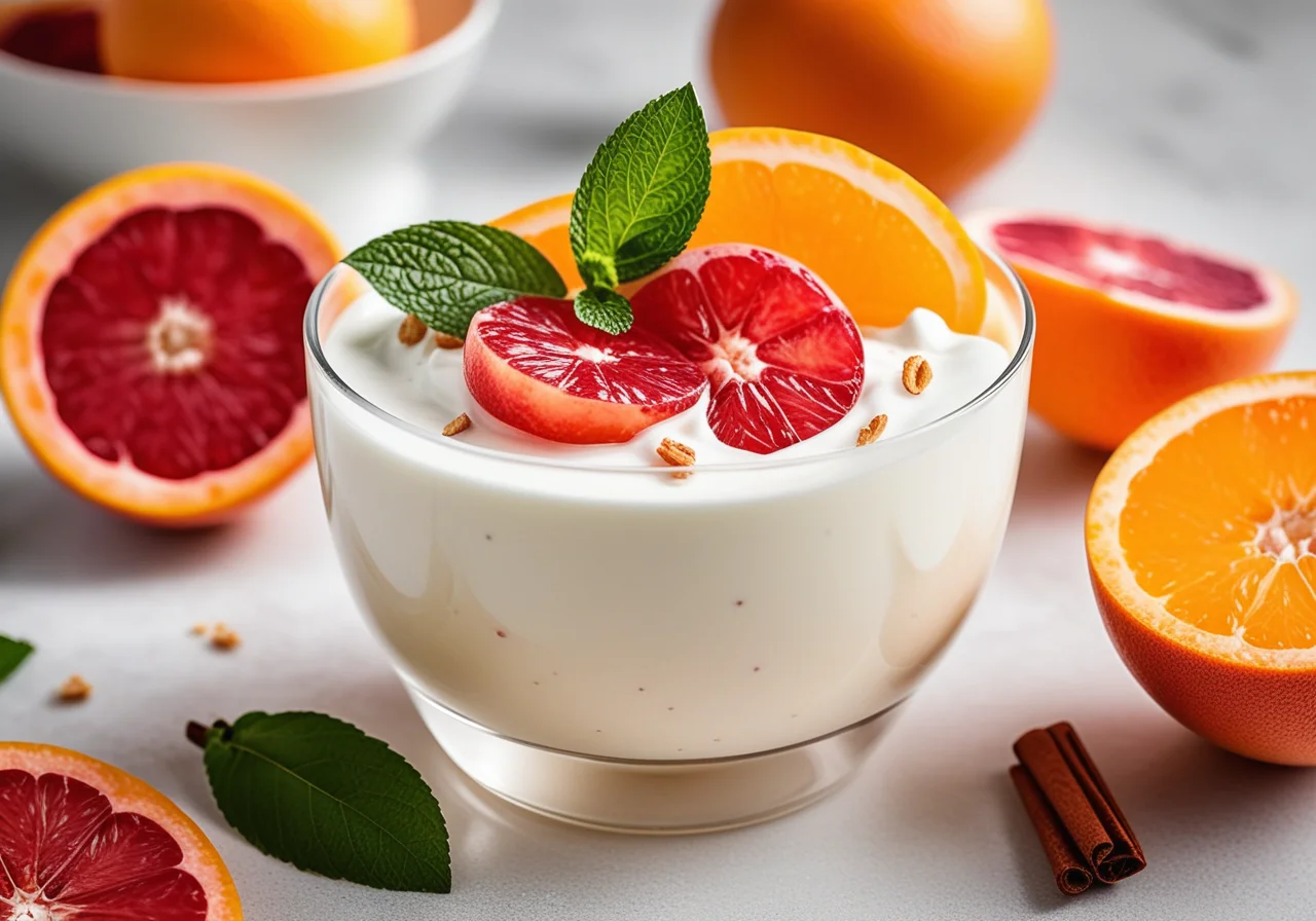 Quark with Coconut and Citrus Fruits