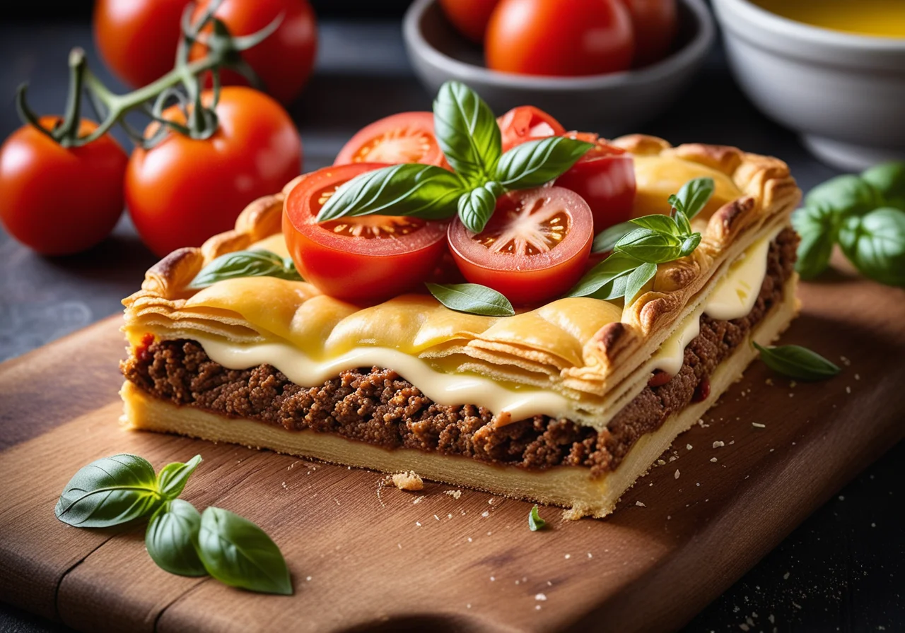 Puff Pastry Ground Meat Cake