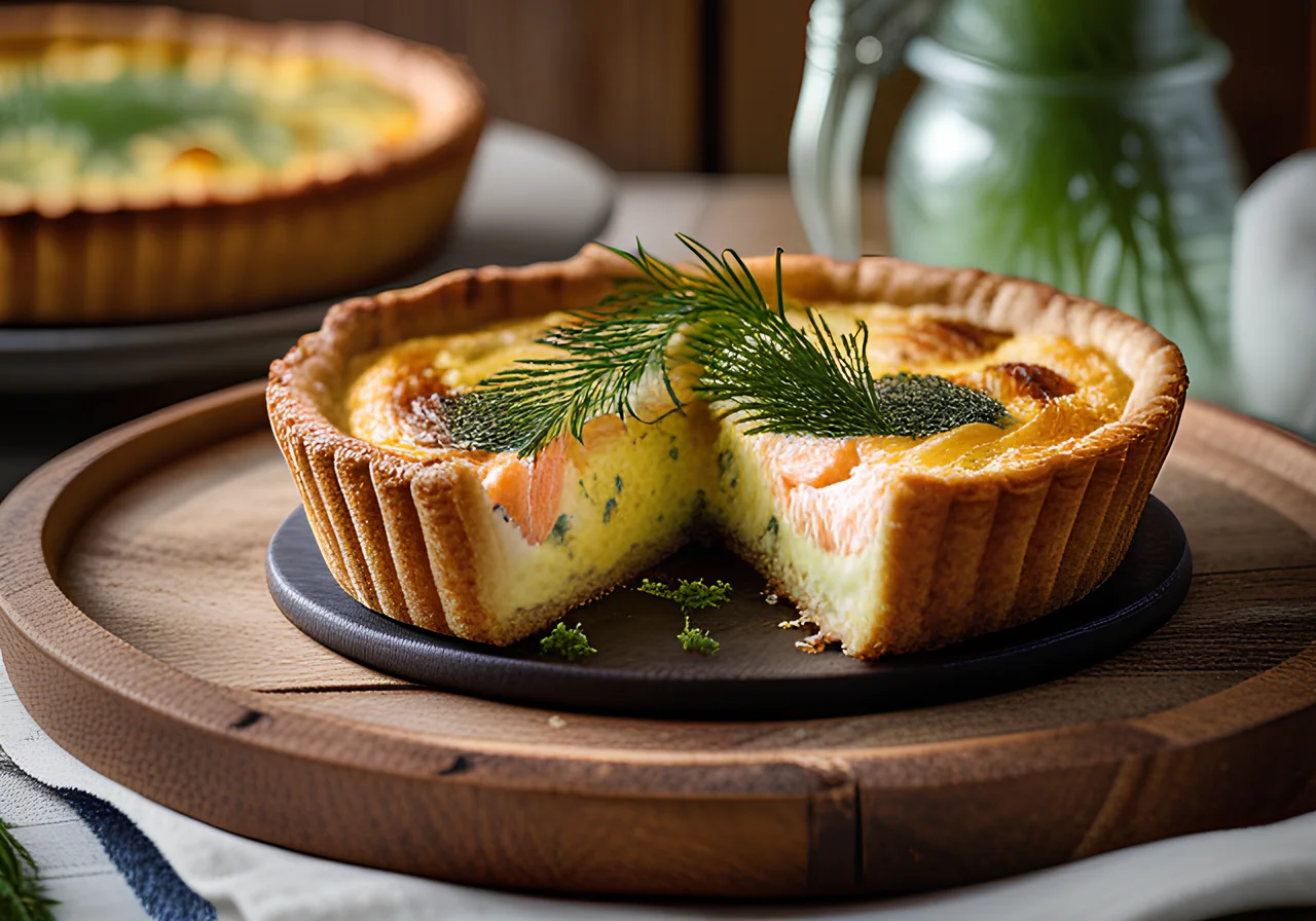 Salmon Leek Quiche
