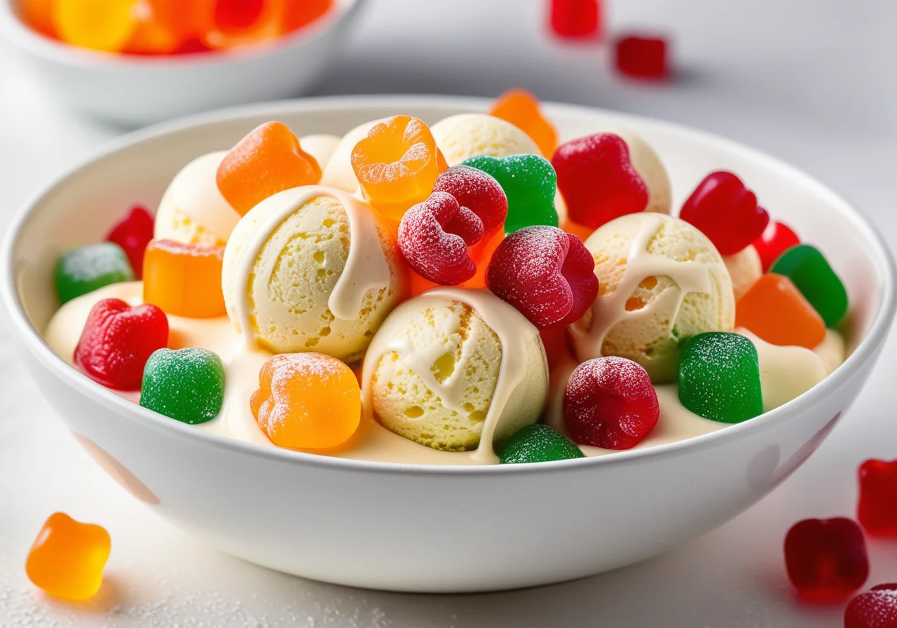 Ice Cream with Gummy Bears