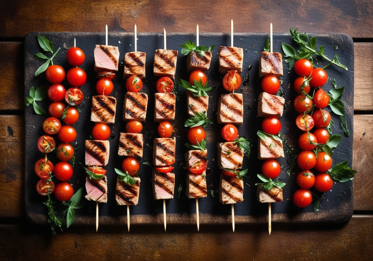 Tuna Tomato Skewers