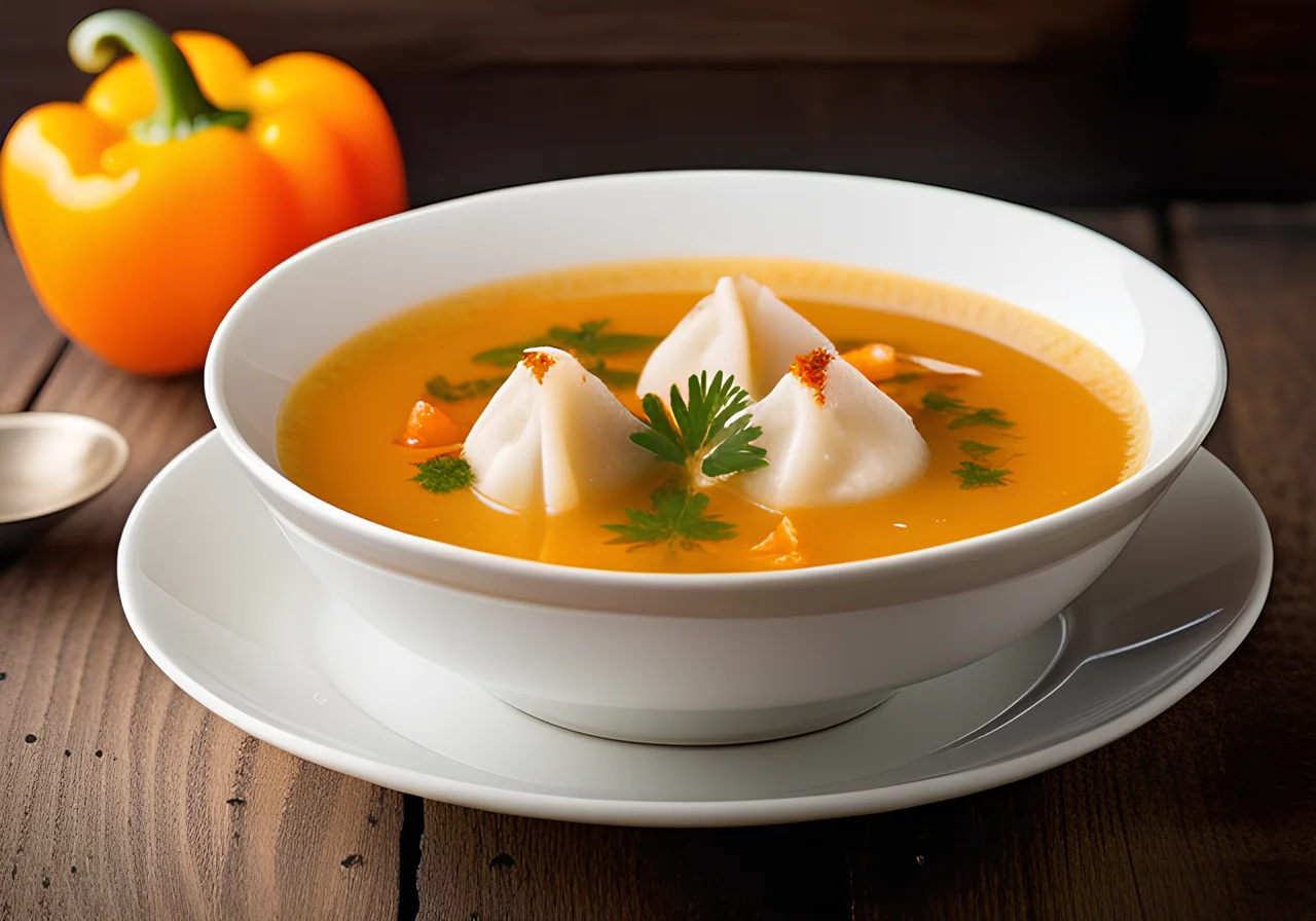 Creamy Goose Soup with Dumplings for Christmas