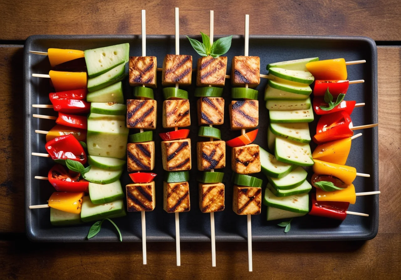 Tofu Vegetable Skewers