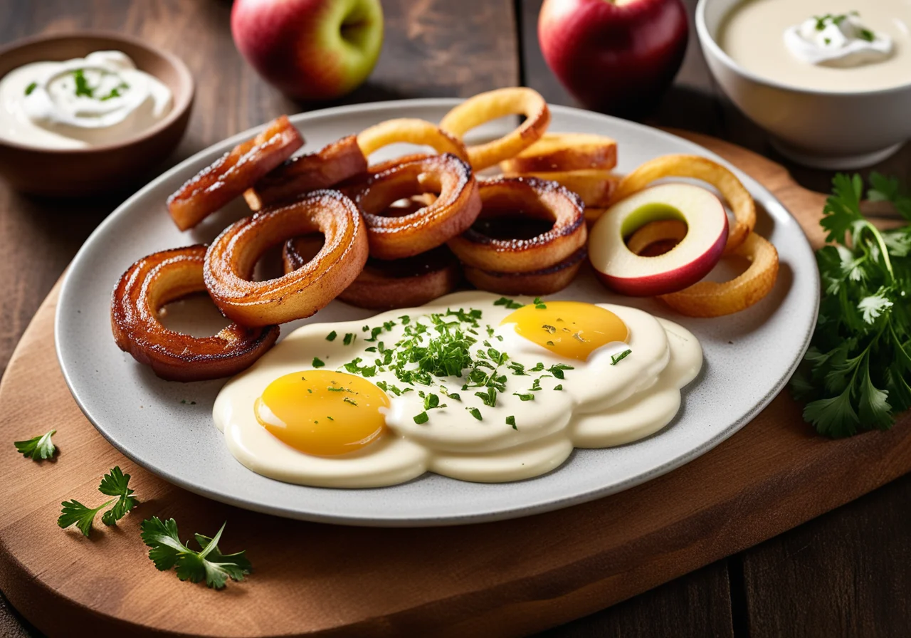 Matjes with Potatoes and Bacon Dip