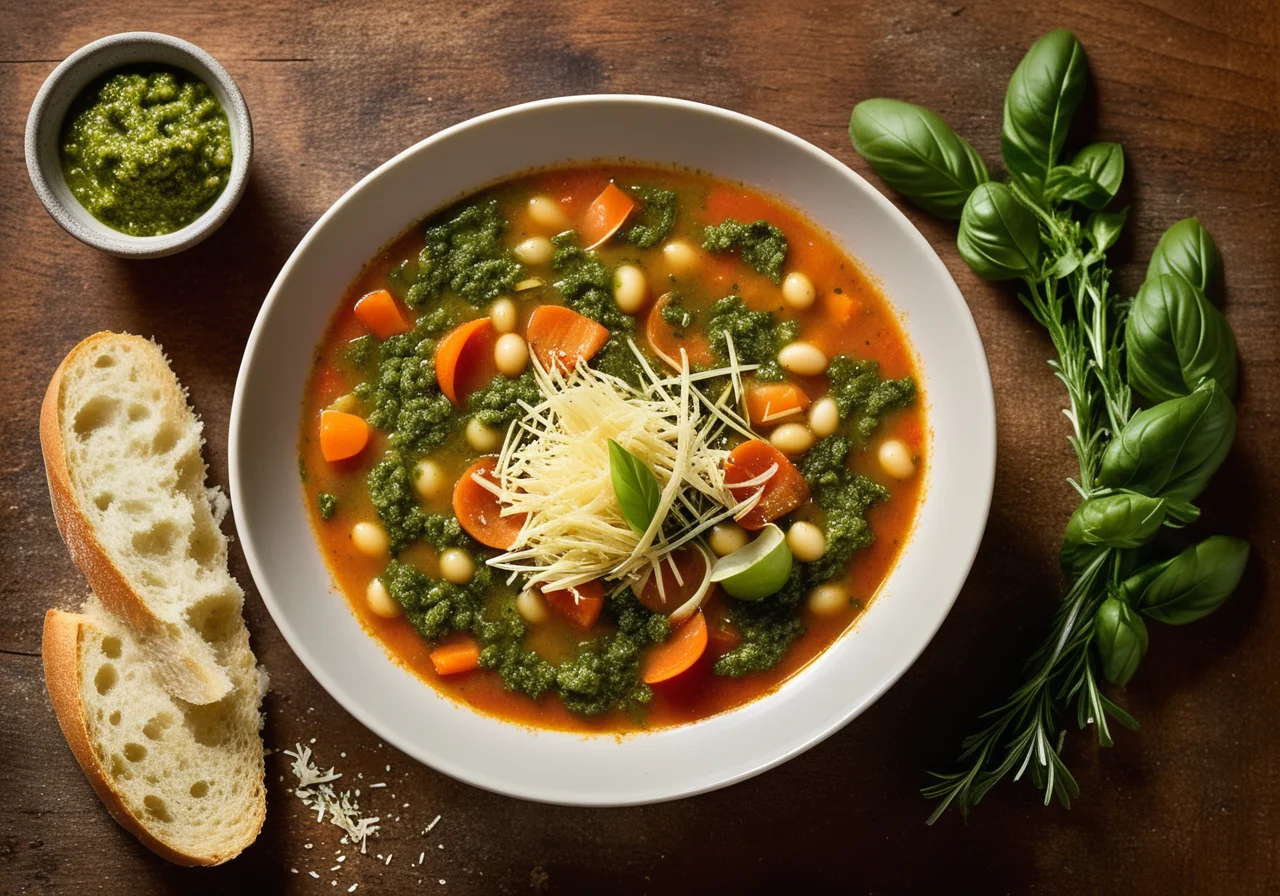 Classic Minestrone with Pesto