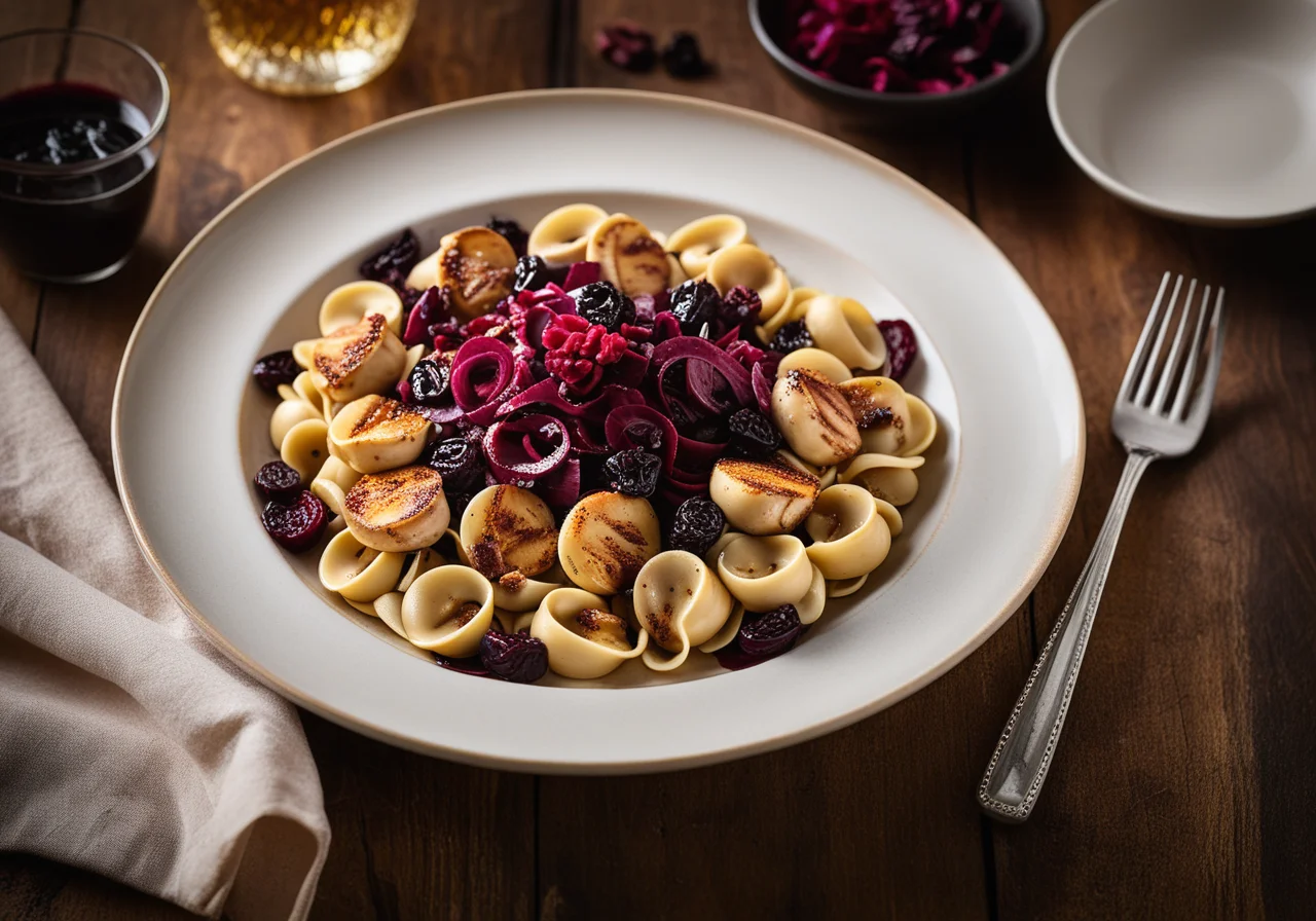 Pasta with Chicken and Radicchio