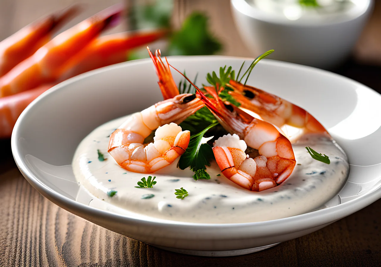 Shrimps with Yogurt Dip