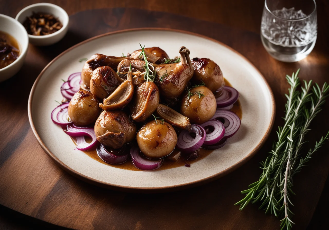 Braised Rabbit with Onion Vegetables