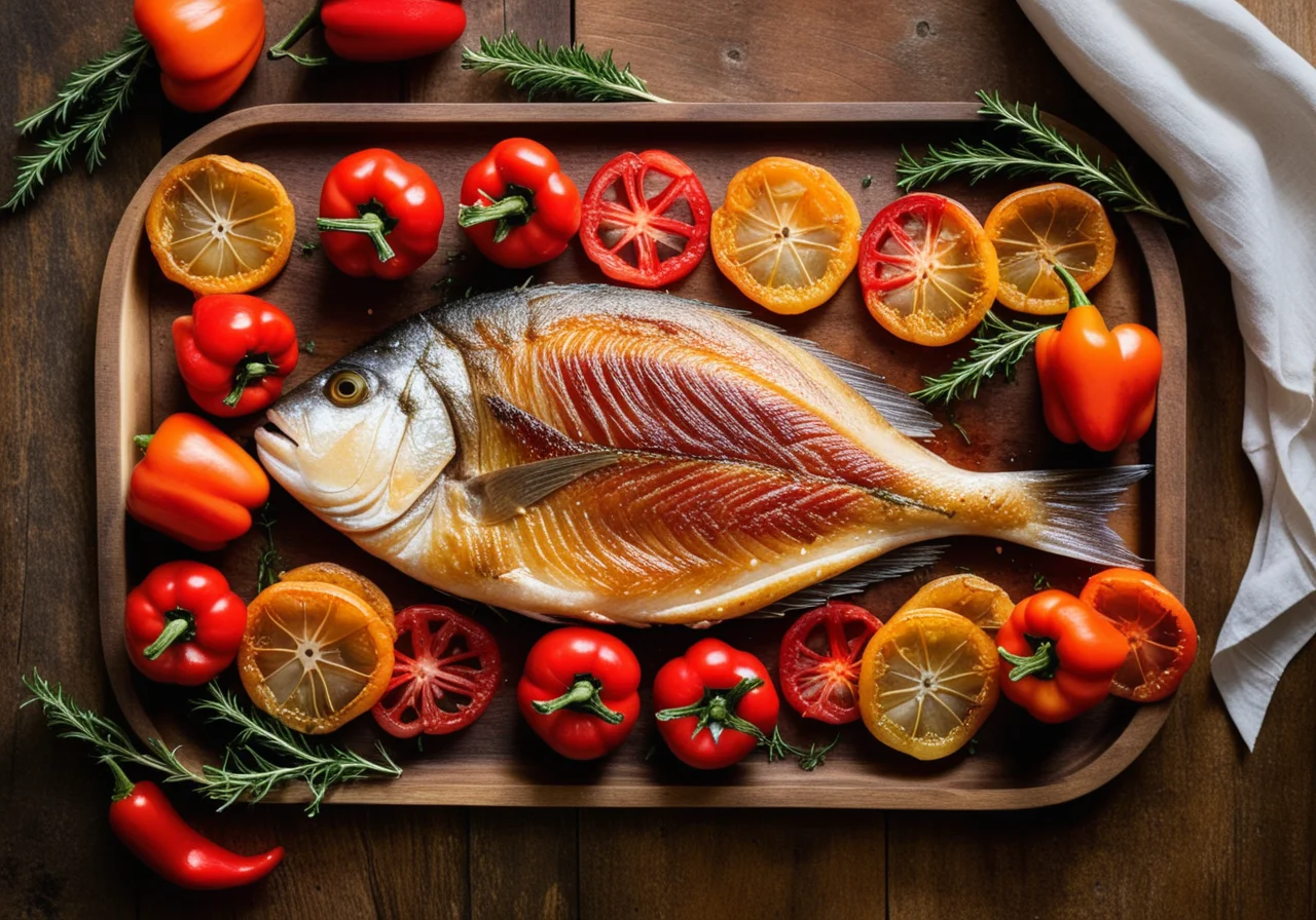 Baked Sea Bream with Vegetables