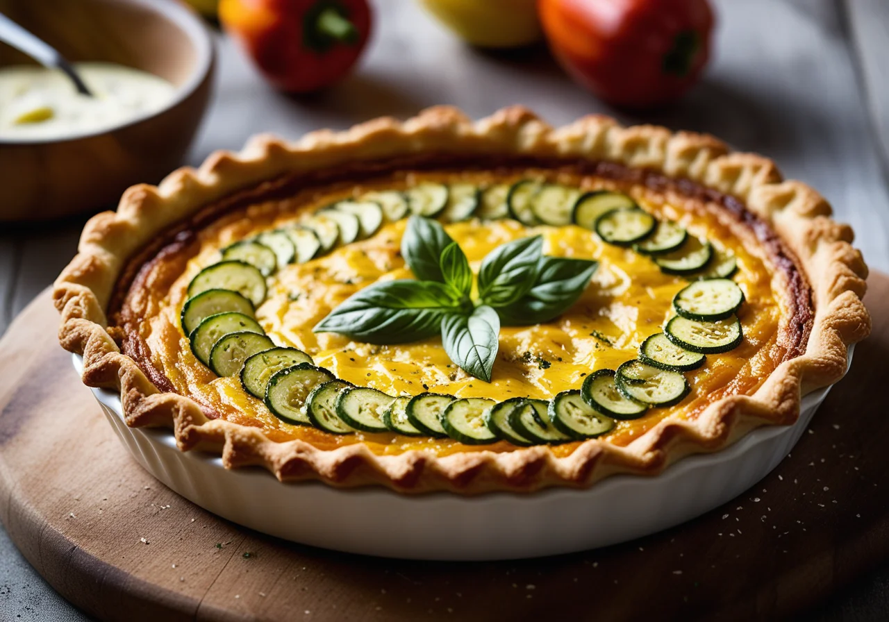 Paprika-Zucchini Quiche