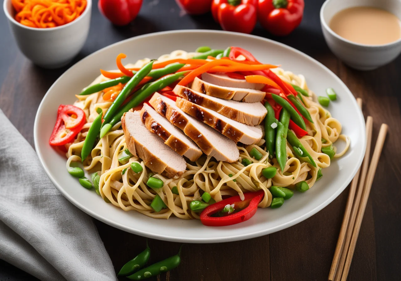 Egg Noodles with Chicken and Vegetables