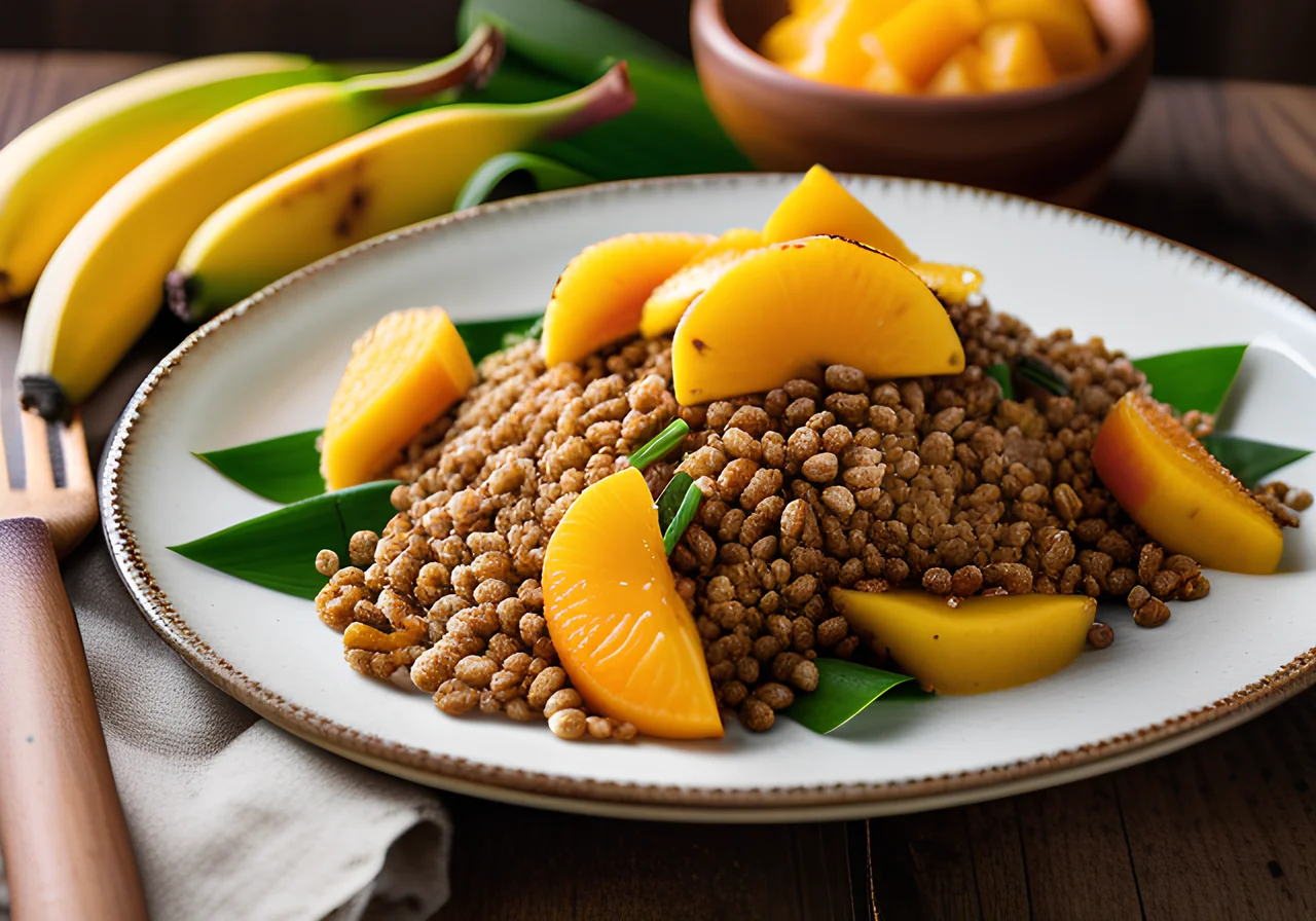 Roasted Buckwheat with Fruity Ramped Salad