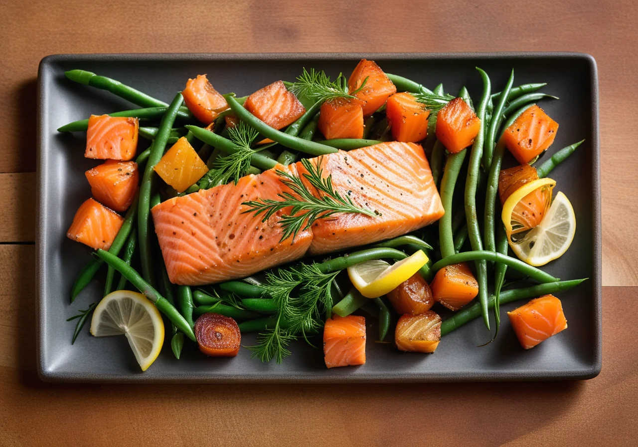 Vegetable Salad with Salmon