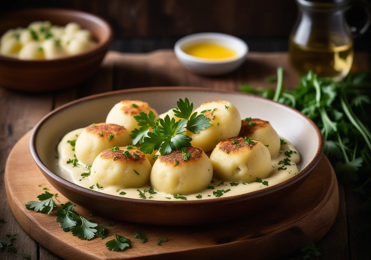 Half-and-Half Potato Dumplings
