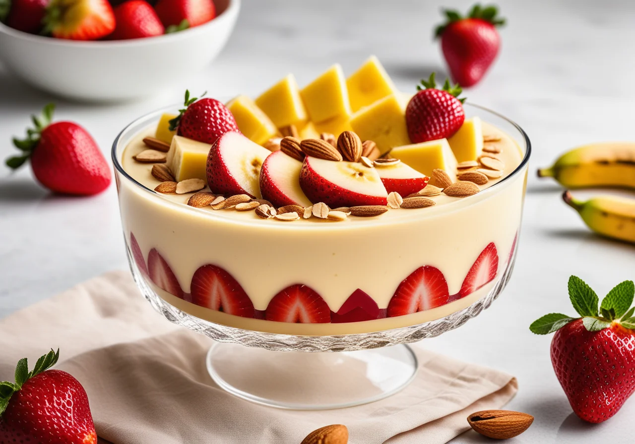 Fruit Layered Dessert with Apple Sauce