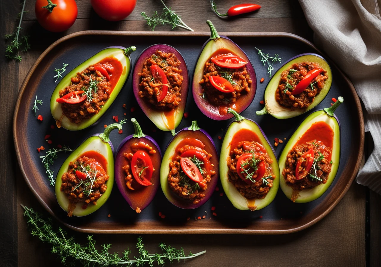 Eggplant with Tomato Filling