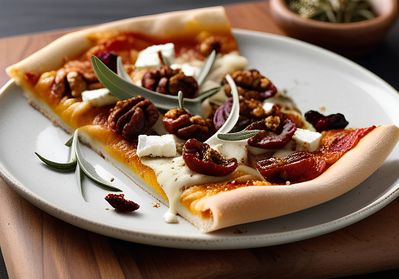 Fennel, Goat Cheese, Sun-Dried Tomato, and Walnut Pizza